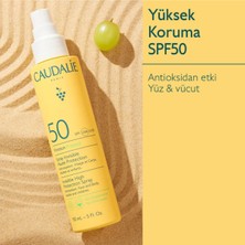 Caudalie Yüz ve Vücut Için SPF50+ Yüksek Koruma Sağlayan ve Bariyer Oluşturucu Güneş Spreyi 150 ml