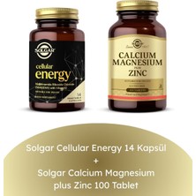 Solgar Cellular Energy 14 Kapsül + Calcium Magnesium Plus Zinc 100 Tablet