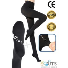 Orta Basınç Siyah Çift Bacak Variss Çorabı, Bacak Sağlığı Için Ideali