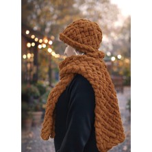 Mazsay El Örgüsü Atkı Bere Takımı Kıvırcık