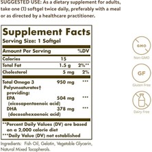 Solgar Omega 3 950MG 50 Yumuşak Kapsül