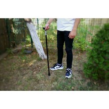 Siyah Katlanabilir Uzun Süre Dayanıklı Baston, Pratik ve Şık Tasarım