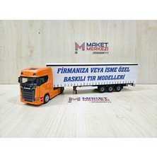 Özel Üretim 30 cm Boy 1/50 Scanıa 770S Tır Maketi (Dorseye Isim Yazılır)