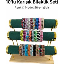 Modvina 10’lu Karışık Misinalı Bileklik Seti – Her Bileğe Uygun, Premium Kalite, Günlük & Kombinlik Takı