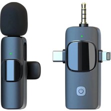 Kablosuz Yaka Mikrofonu, Iphone, Type-C, Pc, Tablet, Video, Vlog, Usb-C