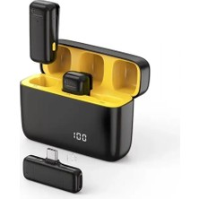 Kablosuz Mikrofon Seti 2'li LED Ekranlı Şarj Kutusu Gürültü Önleyici