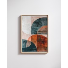 Fuart.Co Kırmızı Turkuaz Dijital Baskı Poster (Çerçevesiz) BOFU