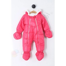 Bebek Vadisi Yeni Eldivenli Kapüşonlu Patikli Içi Peluş  Çocuk Kar Kışlık Kız Bebek Astronot Tulum Kozmonot Mont