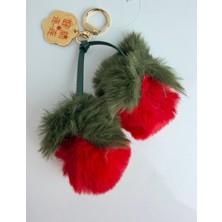 Bumelo Peluş Kiraz Anahtarlık,çanta Charm,hediyelik