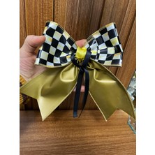 Mackenzie Desenli Damalı Fiyonk Gold Kurdele 1”Adet