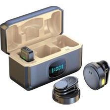 Profesyonel Kablosuz Yaka Mikrofonu, Uzun Pil Ömrü, iPhone Type-C Uyumlu