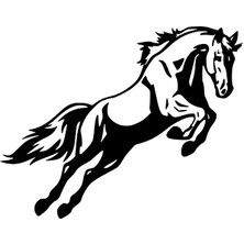 AK-SA-STR Zıplayan At Duvar Dekor Sticker 40 x 32 cm