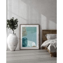 Fuart.Co Turkuaz Şekiller Dijital Baskı Poster (Çerçevesiz) BOFU