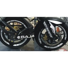 AK-SA-STR Yeni Özel  Motosiklet Jant Şeridi Pulsar Kalın Sağ-Sol/ön-Arka