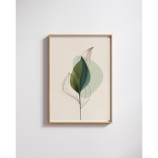 Fuart.Co Minimal Yaprak Dijital Baskı Poster (Çerçevesiz) BOFU