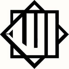AK-SA-STR Kufi Hat Yazısı Allah Lafzı Sticker (Tip 6) 10 x 10 cm