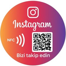 Aktap NFC instagram takipci etiketi 3 Tane - NFC instagram follower  stikcer 3 Adet