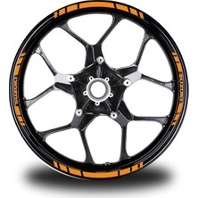 AK-SA-STR Suzukı Yazılı Kısa Yazısız Kısa Dış Şerit 16'lı Tek Renk Jant Sticker Modeli