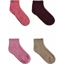 Sweex 4'lü Kadın Yün Kışlık Kalın Patik Renkli Çorap