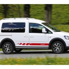 AK-SA-STR Volkswagen Caddy Yan Kapı ve Arka Kapı Sticker Etiket Modeli