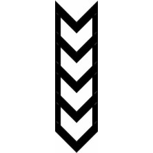 AK-SA-STR Çatal Ok 4 Motosiklet Çamurluk Sticker 34 cm x 6 cm