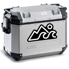 AK-SA-STR Dağ Desenli Motosiklet Çanta Sticker Etiket Modeli