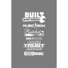 AK-SA-STR Oto Arka Cam Özel Yeni Sticker Ingilizce Model 75 40*20 cm