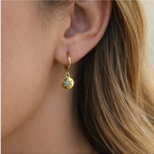 Heppii Minimal Mavi Yıldız Figürlü Sallantılı Halka Küpe Piercing
