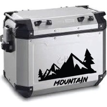 AK-SA-STR Dağ Temalı Motosiklet Çanta Sticker Etiket Modeli