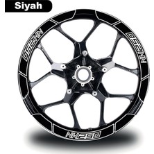 AK-SA-STR Siyah Cf Moto 250 Nk Geniş Jant Sticker Etiket Modeli