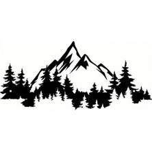 AK-SA-STR Sıradağlar Model 2 Oto Arka Cam Sticker 30 x 14 cm