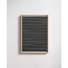 Fuart.Co Siyah Beyaz Çizgi Dijital Baskı Poster (Çerçevesiz) BOFU