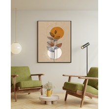 Fuart.Co Retro Çiçek Çizim Dijital Baskı Poster (Çerçevesiz) BOFU