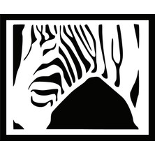 AK-SA-STR Zebra Tasarım Duvar Dekor Sticker 45 x 45 cm