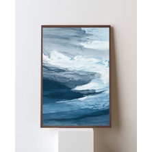 Fuart.Co Mavi Dalga Akışı Dijital Baskı Poster (Çerçevesiz) BOFU