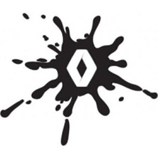 AK-SA-STR Renault Damla Görünümlü Özel Yeni Sticker Yakıt Deposu Depo Kapağı Özel Yeni Sticker 2 Adet 12*10 cm