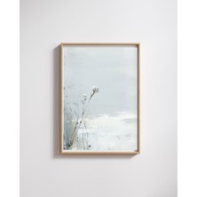 Fuart.Co Beyaz Çiçek Dijital Baskı Poster (Çerçevesiz) BOFU