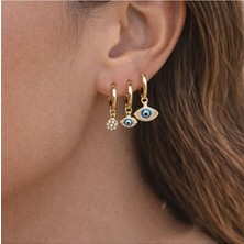 Heppii Nazar Göz Figürlü 3’lü Sallantılı Küpe Seti