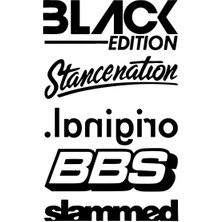 AK-SA-STR Oto Arka Cam Özel Yeni Sticker Model 2 Siyah 20*37 cm