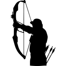 AK-SA-STR Okçu Oto Özel Yeni Sticker Siyah 20 x 30 cm