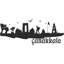 AK-SA-STR Çanakkale Silüeti Sticker 20 x 6 cm