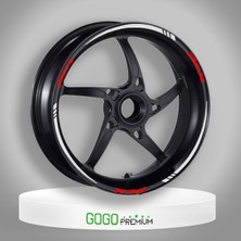 AK-SA-STR Yeni Özel  Motosiklet Jant Şeridi Parçalı Beyaz Honda Pcx 125 150 2010-2021 Uyumlu Sağ-Sol/ön-Arka