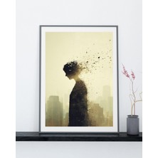 Fuart.Co Dağılan Siluet Dijital Baskı Poster (Çerçevesiz) BOFU