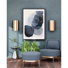 Fuart.Co Mavi Halkalar Dijital Baskı Poster (Çerçevesiz) BOFU