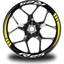 AK-SA-STR Honda 600RR Jant Içi Yazılı Iki Renk Jant Sticker Etiket Modeli