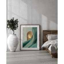 Fuart.Co Yeşil Dalgalar Dijital Baskı Poster (Çerçevesiz) BOFU