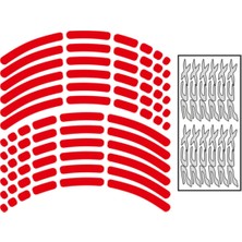 AK-SA-STR Yeni Özel  Motosiklet Jant Şeridi Honda Pcx Reflektör Kırmızı Sağ-Sol/ön-Arka