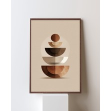 Fuart.Co Küre ve Yarım Daire Dijital Baskı Poster (Çerçevesiz) BOFU