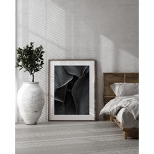 Fuart.Co Siyah Çiçek Dijital Baskı Poster (Çerçevesiz) BOFU