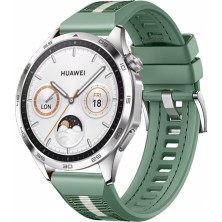 MMP Shop Huawei Watch Gt4 46MM Uyumlu Metal Tokalı Dikiş Detaylı Spor Silikon Kordon